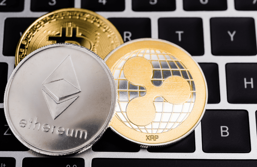 Bitcoin, Ethereum and Ripple crypto currencies