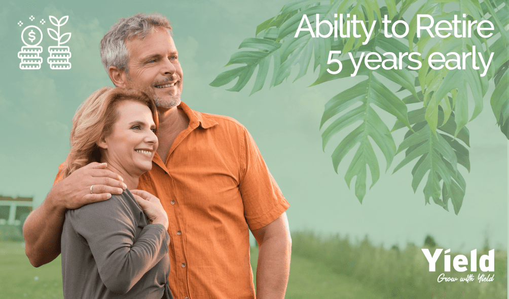 Image of couple happy they can retire early